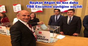 Başkan Akgün bir kez daha TBB Encümen üyeliğine seçildi