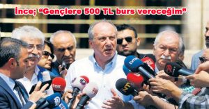 Gençlere 500 TL burs vereceğim