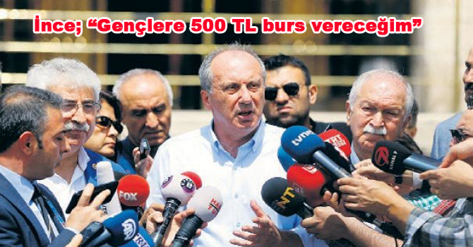 Gençlere 500 TL burs vereceğim