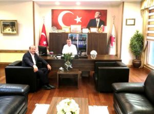 Milletvekili Adayı Bayram Ali Çeşmeci ilk ziyaretini Başkan Cem Kara’ya yaptı