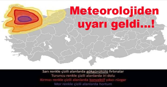 Meteorolojiden uyarı geldi…!