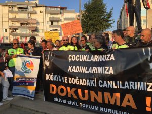 Silivri’de kadına çocuğa ve hayvana şiddet ve cinsel istismar protesto edildi