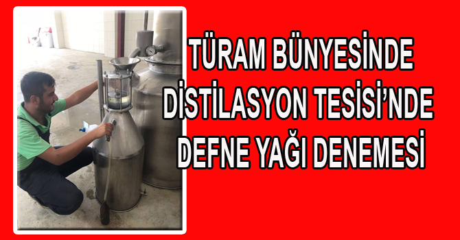 DİSTİLASYON TESİSİ’NDE DEFNE YAĞI DENEMESİ