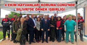 4 EKİM HAYVANLARI KORUMA GÜNÜ’NDE SİLİVRİ’DE ÖRNEK İŞBİRLİĞİ