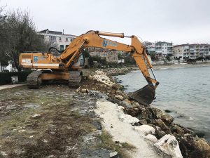 Selimpaşa Limanında dolgu çalışması