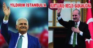 YILDIRIM İSTANBUL’A KURTULMUŞ MECLİS BAŞKANLIĞINA