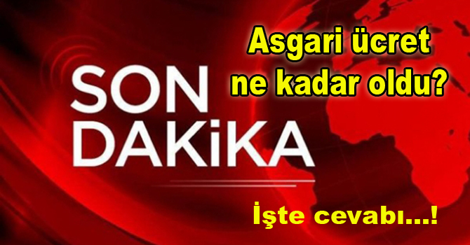 2019 ASGARİ ÜCRET BELLİ OLDU