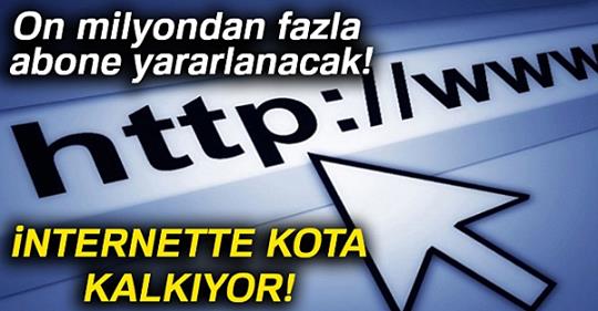 On milyondan fazla aboneye bir gecede limitsiz internet