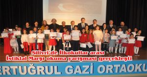 Silivri’de İlkokullar arası İstiklal Marşı okuma yarışması gerçekleşti