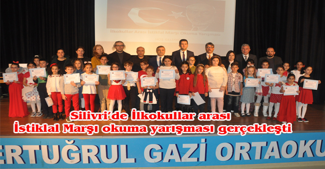 Silivri’de İlkokullar arası İstiklal Marşı okuma yarışması gerçekleşti