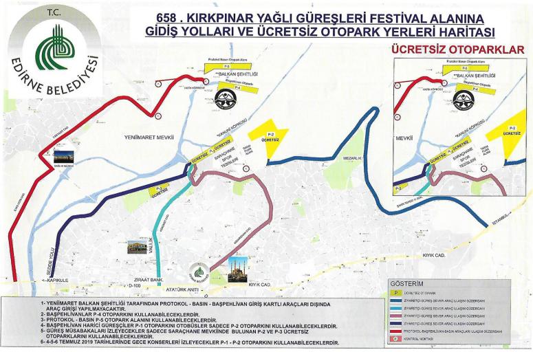 KIRKPINAR İÇİN SARAYİÇİ’NDE TRAFİK DÜZENLEMESİ YAPILDI