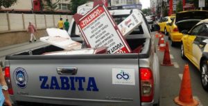 KALDIRIM İŞGALİ YAPANLARA DENETİM