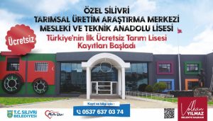 ÜCRETSİZ TARIM LİSESİ KAYITLARINA BAŞLADI