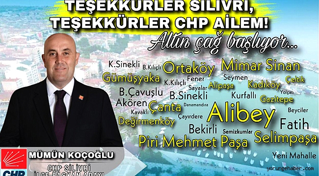 Mümin Koçoğlu’ndan, partililere teşekkür
