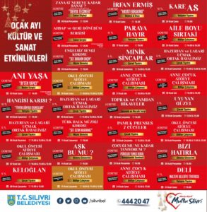 SİLİVRİ’DE, YENİ YILIN İLK AYINDA BOL TİYATRO