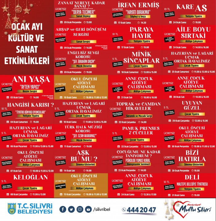 SİLİVRİ’DE, YENİ YILIN İLK AYINDA BOL TİYATRO