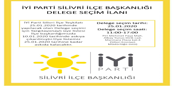 İYİ PARTİ DELEGE SEÇİM TARİHİ BELLİ OLDU