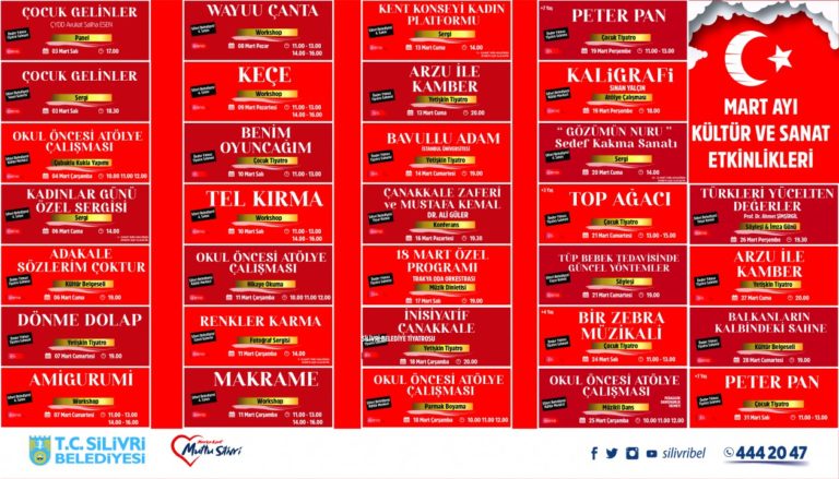 MART AYI KÜLTÜR SANAT ETKİNLİKLERİ BAŞLIYOR