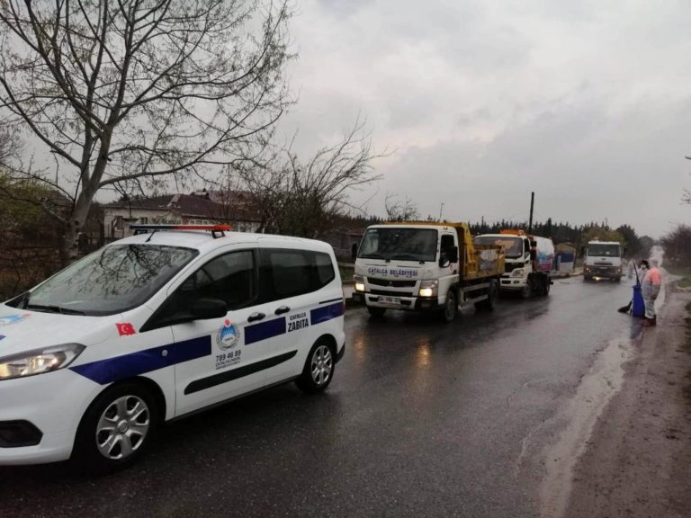 Evde Kal Çatalca! Dezenfekte Filosu 7/24 Görev Başında