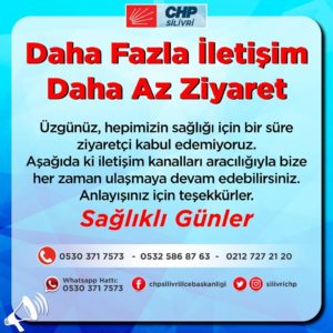 Silivri, CHP bir süreliğine ziyaretçi kabulünü durdurdu