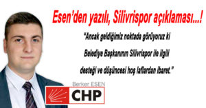 Başkan Esen’den, Silivrispor açıklaması