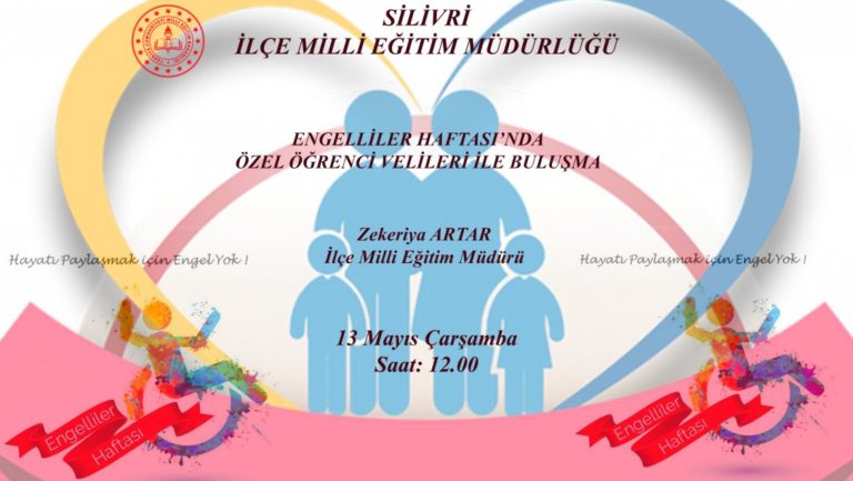 İlçe Milli Eğitim Müdürü Zekeriya ARTAR’ın Engelliler Haftası’nda Özel Öğrenci velileri ile uzaktan bağlantı yöntemiyle buluştu
