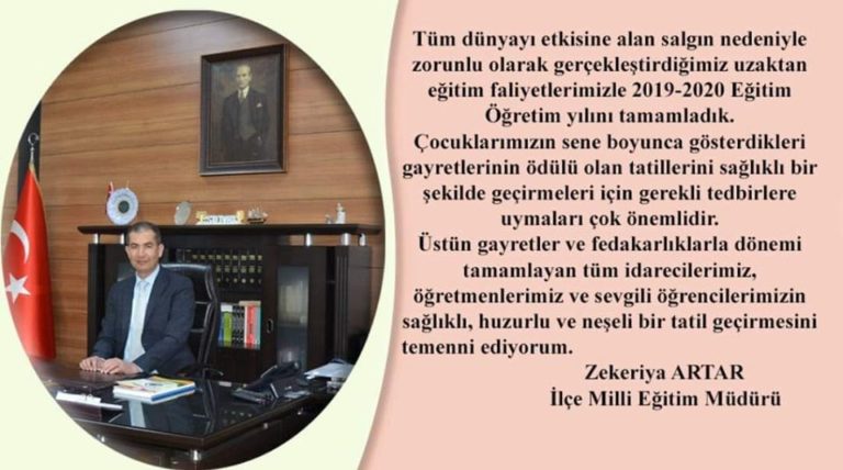 Artar’dan, Öğrencilere Tatil mesajı