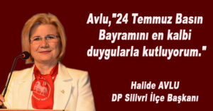 Avlu,”24 Temmuz Basın Bayramını en kalbi duygularla kutluyorum.”