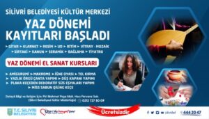 SİLİVRİ BELEDİYESİNİN YAZ DÖNEMİ KURS KAYITLARI BAŞLADI