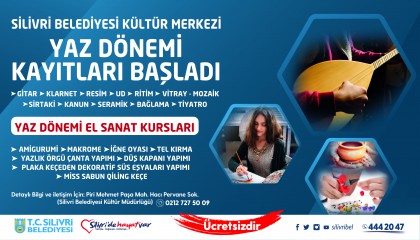 SİLİVRİ BELEDİYESİNİN YAZ DÖNEMİ KURS KAYITLARI BAŞLADI