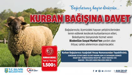 BAŞKAN YILMAZ’DAN KURBAN BAĞIŞI ÇAĞRISI