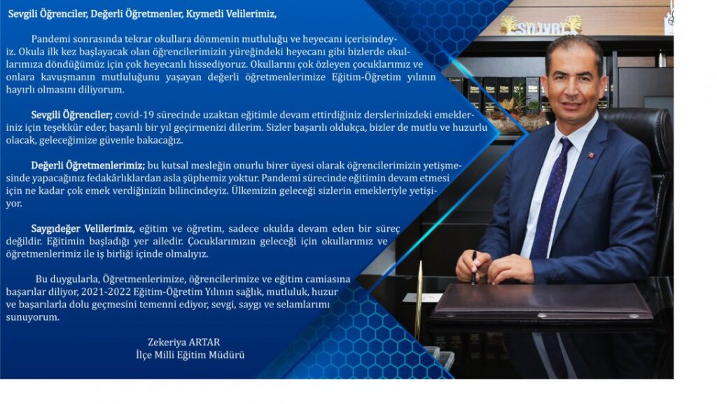 Zekeriya Artar’dan, Veli ve Öğrencilere mesaj