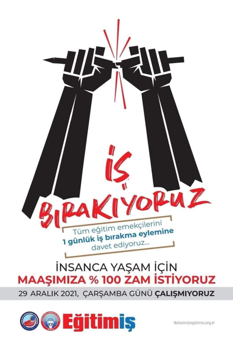 EĞİTİM- İŞ TEN İŞ BIRAKMA EYLEMİ