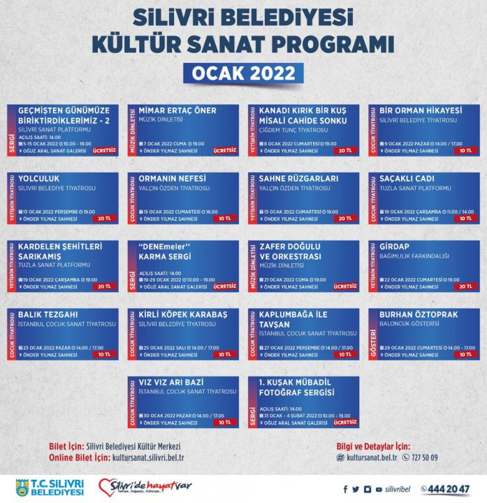 OCAK AYI KÜLTÜR VE SANAT PROGRAMI BELLİ OLDU