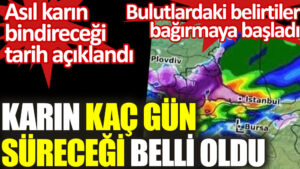Meteoroloji kahini asıl karın bindireceği günü açıkladı. Karın kaç gün süreceği belli oldu