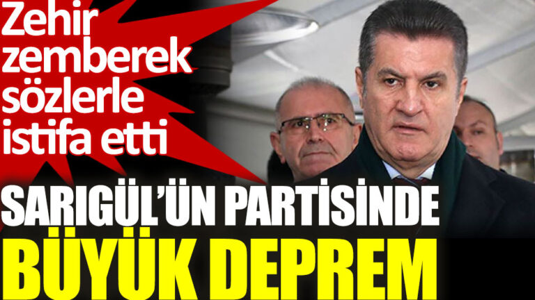 Mustafa Sarıgül’ün partisinde büyük deprem. Zehir zemberek sözlerle istifa etti