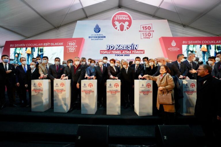 GÜMÜŞYAKA VE 29 KREŞİN TEMELİNİ KILIÇDAROĞLU VE AKŞENER ATTI