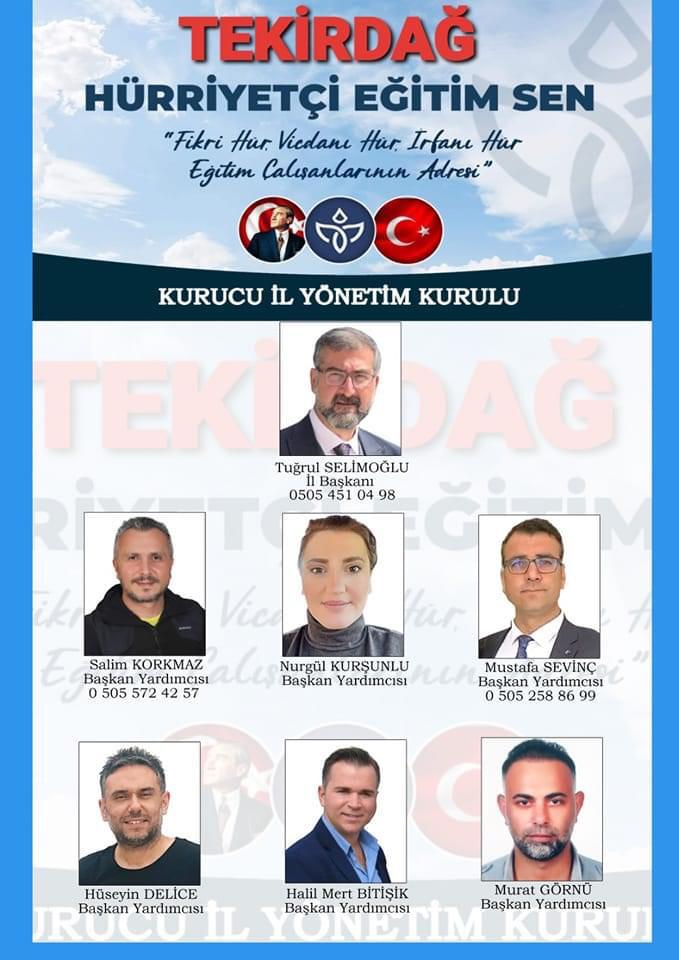 HÜRRİYETÇİ EĞİTİM SEN’İN TEKİRDAĞ İL BAŞKANI SELİMOĞLU