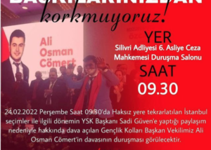 CHP GENÇLİĞİ HAKİM KARŞISINDA