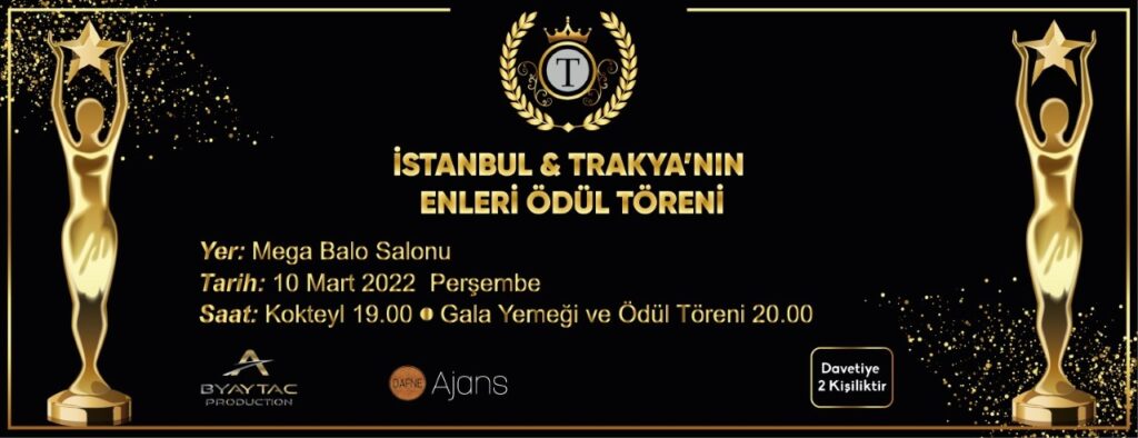 YILIN ENLERİ ÖDÜL TÖRENİ SİLİVRİDE GERÇEKLEŞECEK