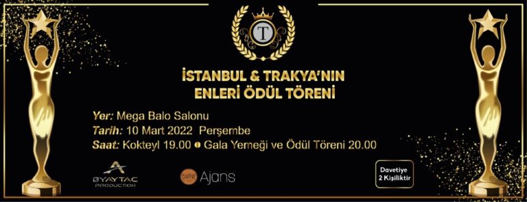 YILIN ENLERİ ÖDÜL TÖRENİ SİLİVRİDE GERÇEKLEŞECEK