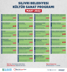 MART AYI KÜLTÜR VE SANAT PROGRAMI BELLİ OLDU