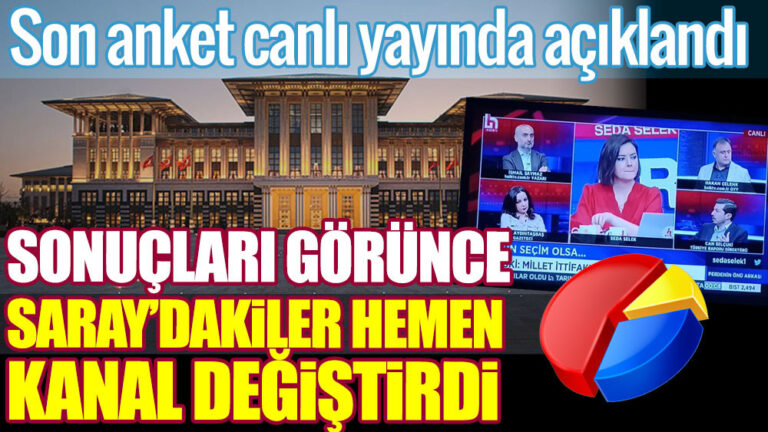 Son anket canlı yayında açıklandı. Sonuçları görünce Saray’dakiler hemen kanal değiştirdi