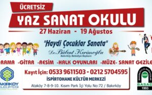 BAKIRKÖY BELEDİYESİ’NDEN ÇOCUKLARA TATİL HEDİYESİ