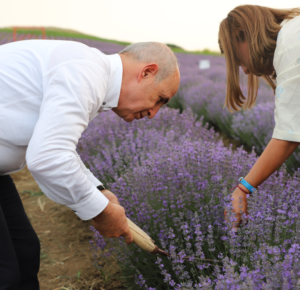 Hayallerini gerçekleştirip lavanta tarlasında evlendiler