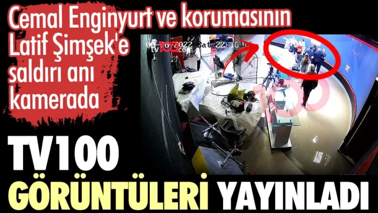 Cemal Enginyurt ve korumasının Latif Şimşek’e saldırı anı kamerada. tv100’den açıklama geldi