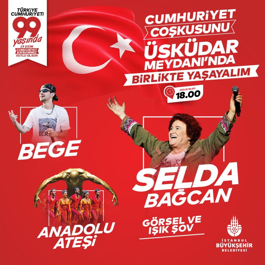 CUMHURİYETİMİZ 99 YAŞINDA! 29 EKİM COŞKUSU ÜSKÜDAR’DA