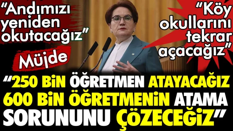 Meral Akşener’den büyük müjde: Köy okulları yeniden açılacak