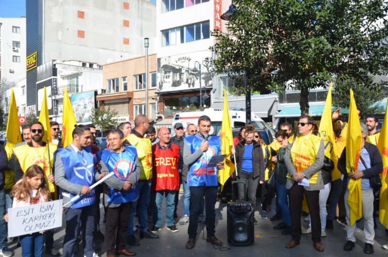 SİLİVRİLİ EĞİTİMCİLER DE GREVE GİTTİ
