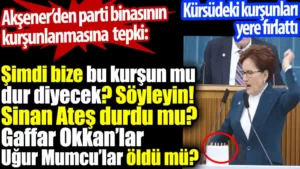 Meral Akşener parti binasına saldırıya kürsüdeki kurşunları yere fırlatarak tepki gösterdi: Şimdi bize bu kurşun mu dur diyecek